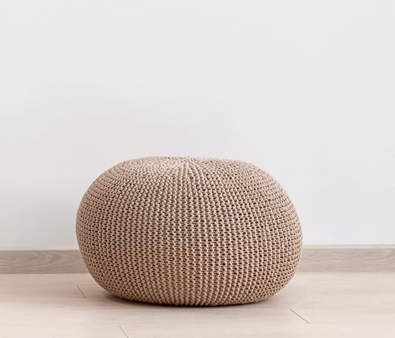 Handmade cotton Pouffe